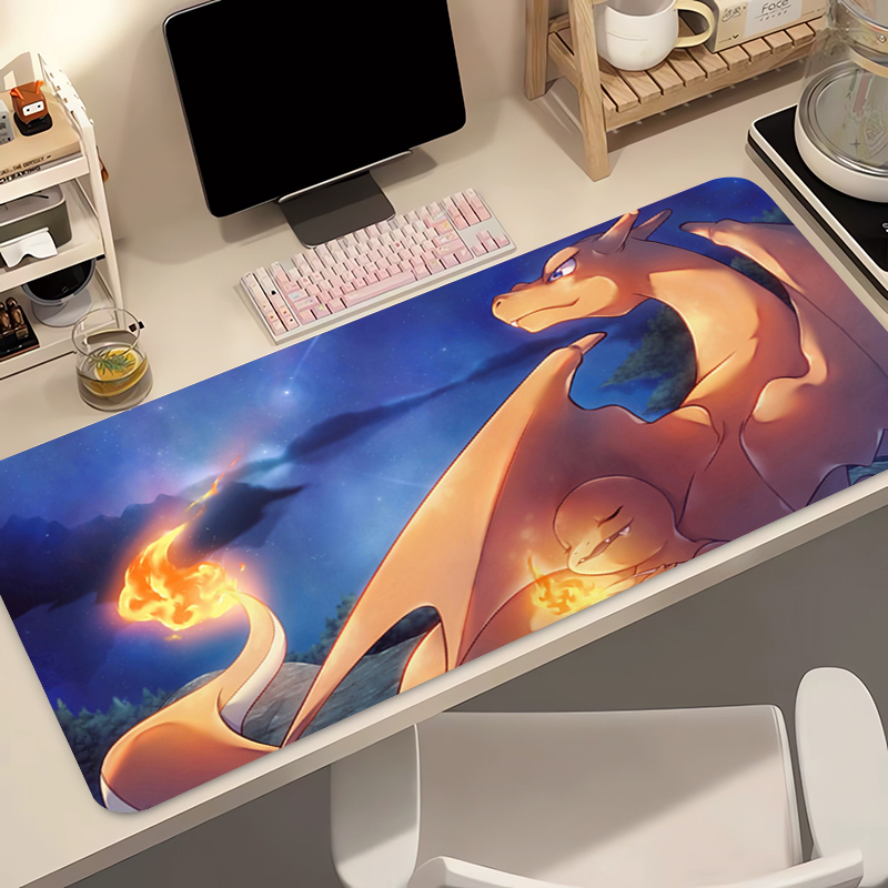 Pc Gaming Used - Anime Mouse Pad Pokemon Charizard Kawaii