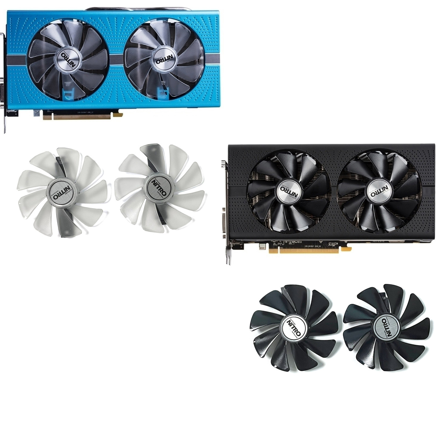 Pc Gaming Gtx 1660 - 2PCS 95MM CF1015H12D DC 12V 0.42A