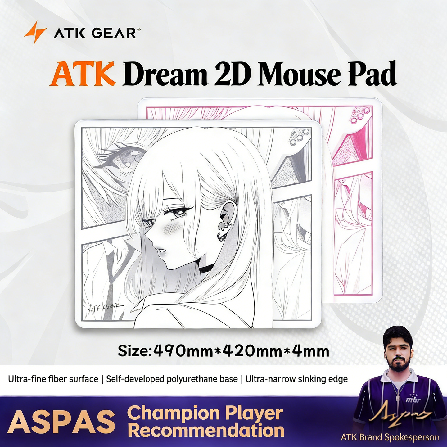 Fps Gaming Mouse - ATK Dream Anime Mouse Pad 490x420x4mm
