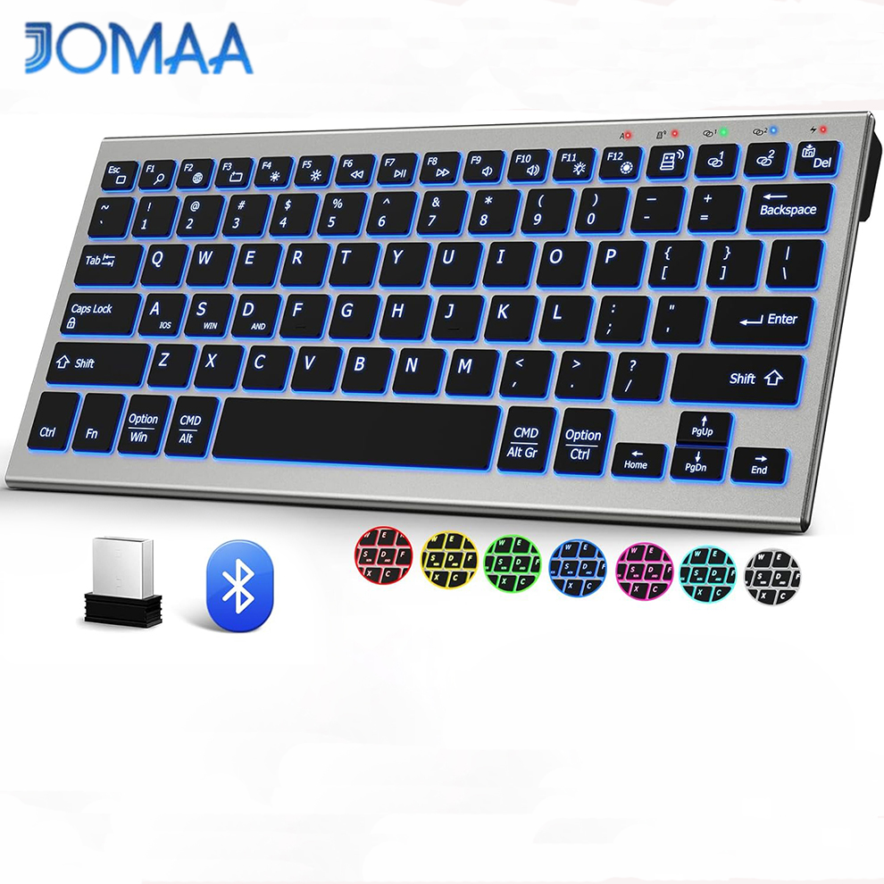 Pc Gaming Windows 7 - JOMAA Bluetooth Wireless Keyboard with 7