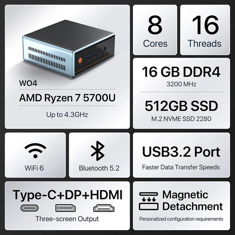 New Original AMD Ryzen 7 5700U - Pc Gaming Windows 7 reseña y precio