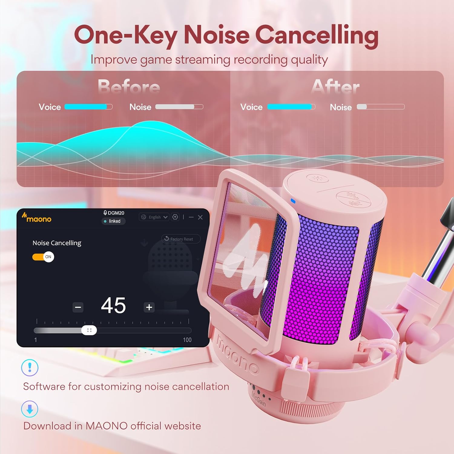 Gaming USB Microphone With Noi - Pc Gaming Discord reseña y precio