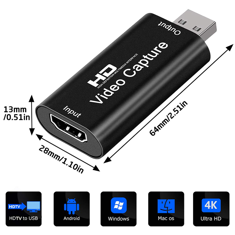 USB 2.0 Video Capture Card HD  - Pc Gaming Games reseña y precio