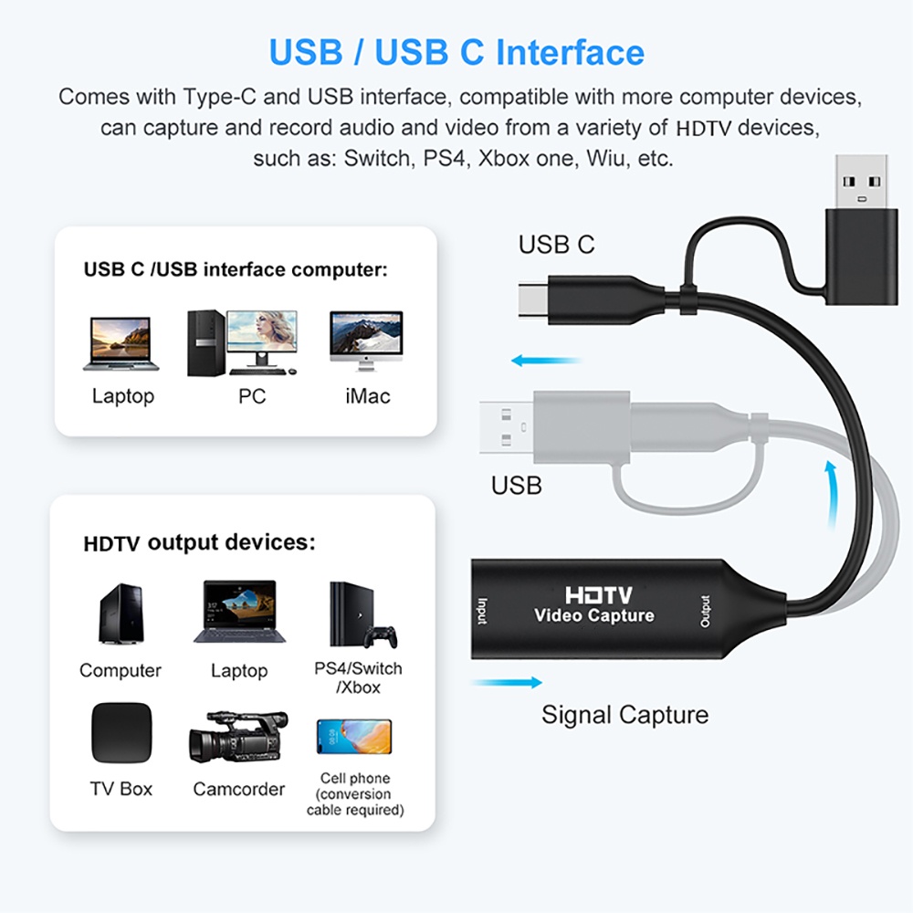 2 in 1 USB 3.0 Video Capture C - Pc Gaming Games reseña y precio