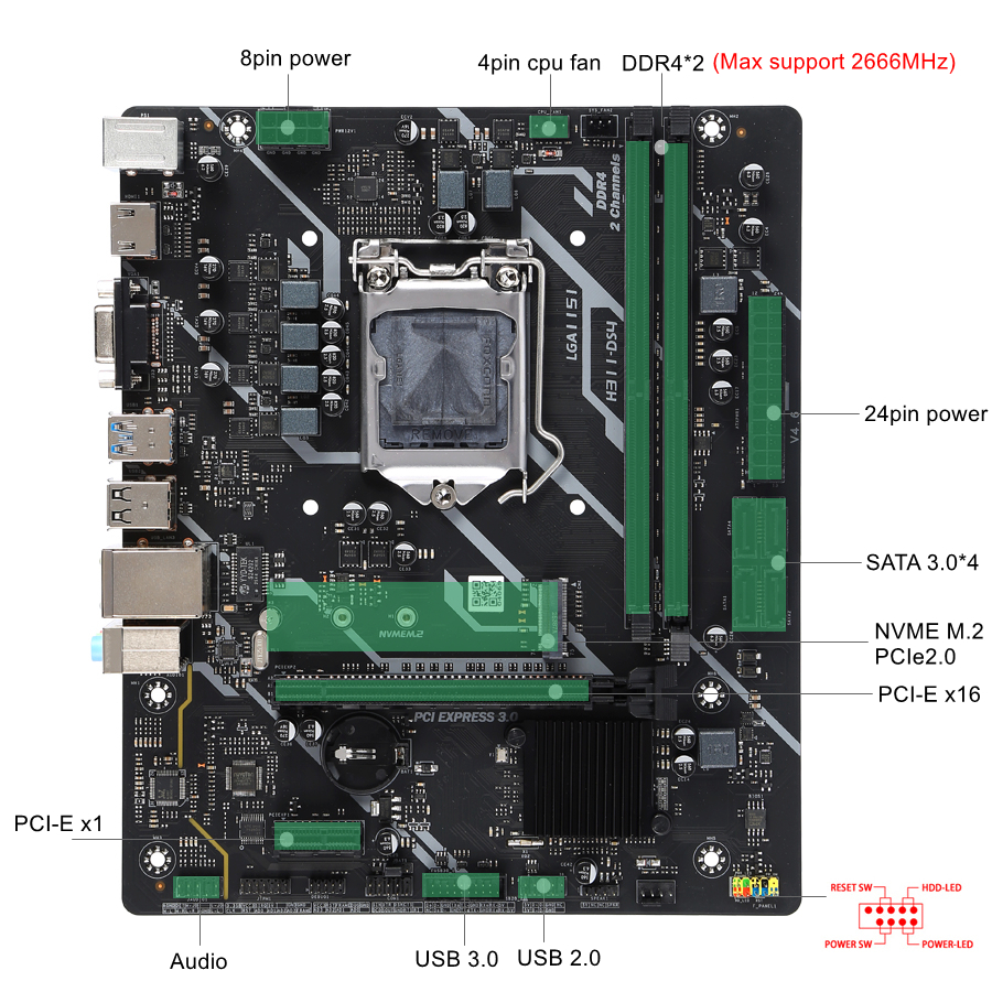KLLISRE H310 Motherboard H311- - Pc Gaming Core I5 reseña y precio