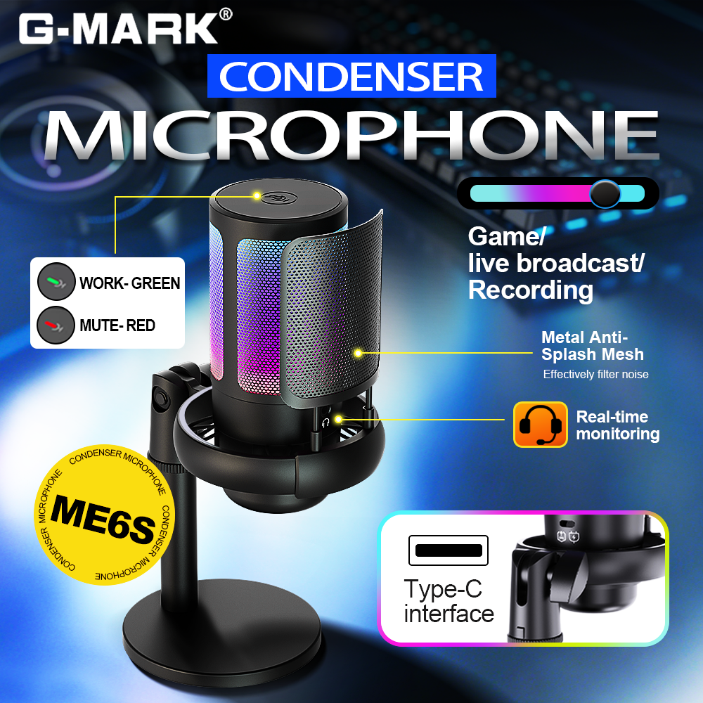 RGB USB Gaming Microphone for  - Pc Gaming Discord reseña y precio