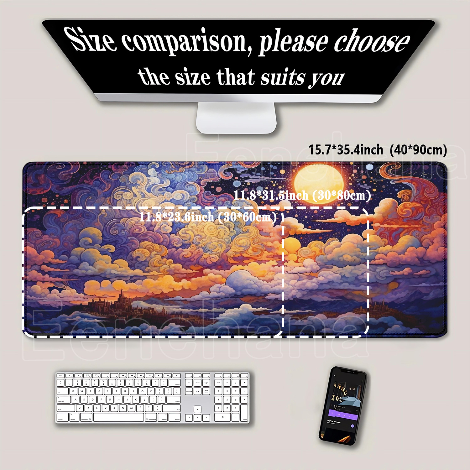 Large Mouse Pad Full moon and  - Pc Gaming Cloud reseña y precio