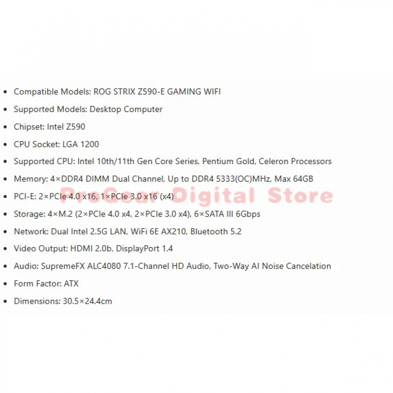 for ASUS ROG STRIX Z590-E GAMI - Pc Gaming Asus Rog reseña y precio