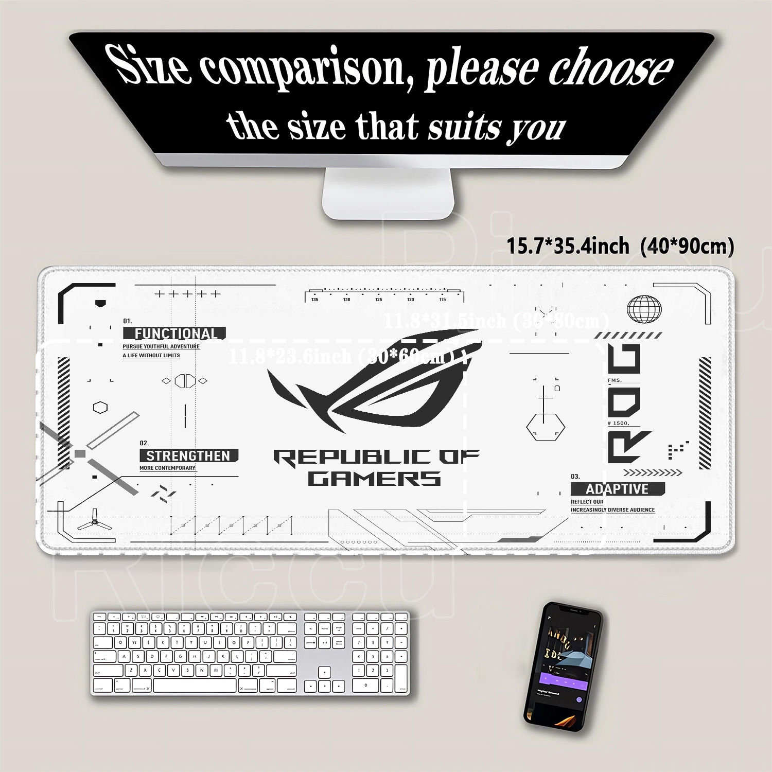 R-ROG Large Gaming Mouse Pad A - Pc Gaming Asus Rog reseña y precio