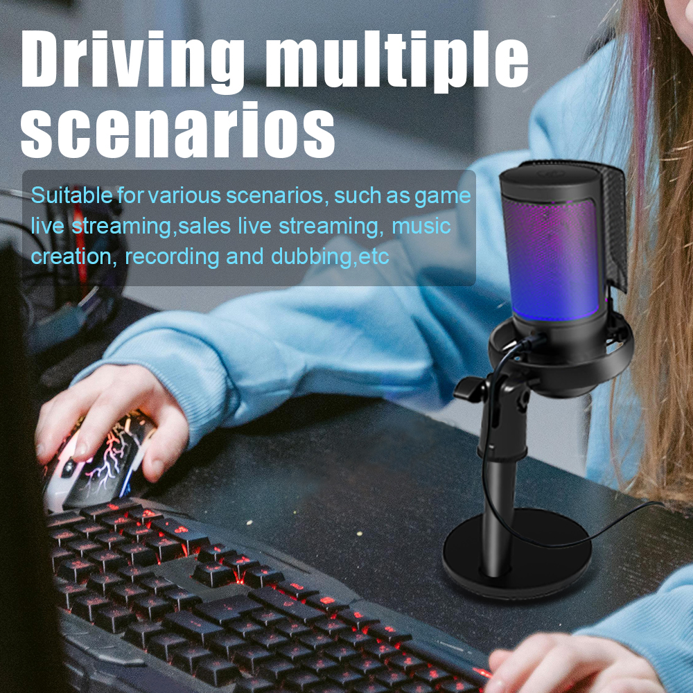 RGB USB Gaming Microphone for  - Pc Gaming Discord reseña y precio
