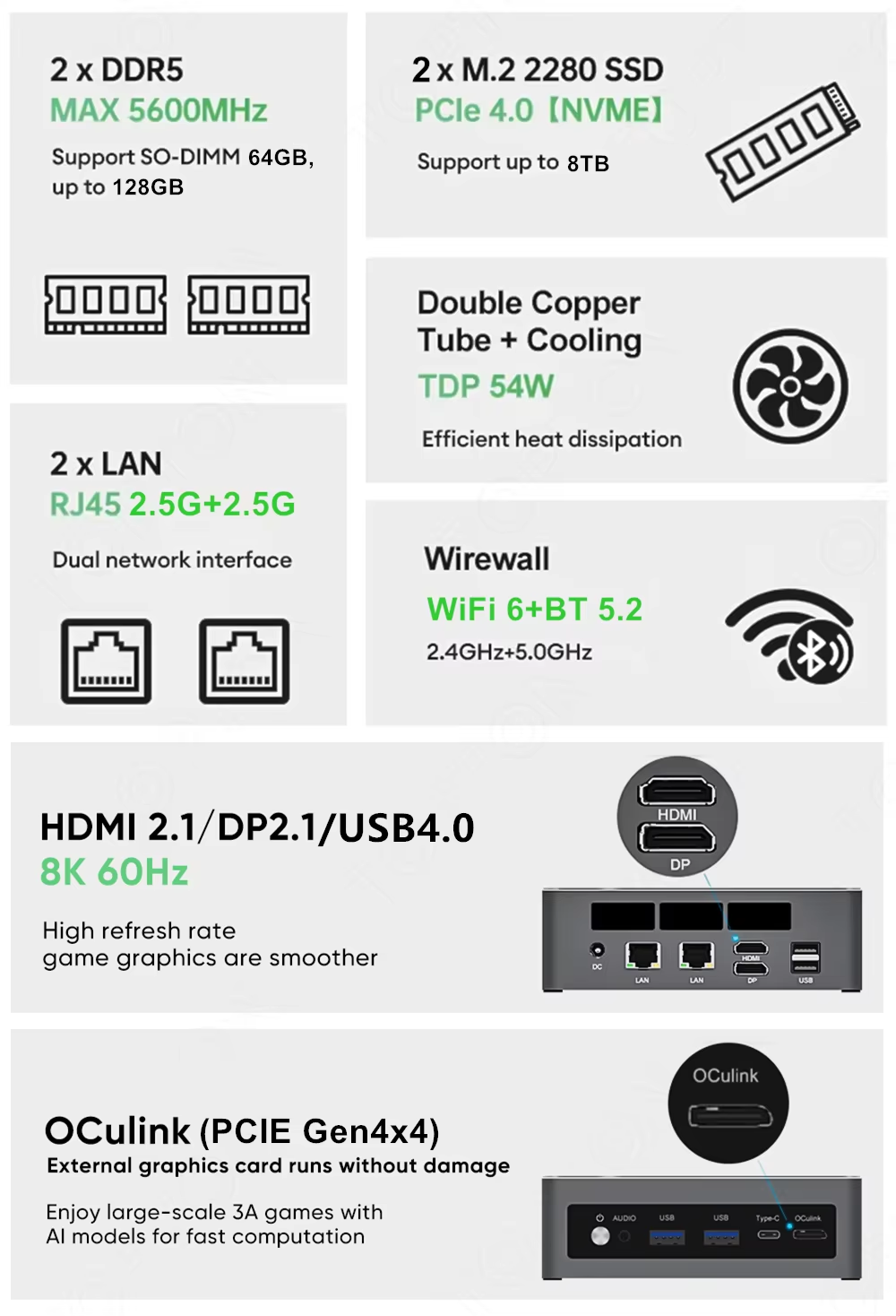 New OCuLink Gaming Mini PC Int - Pc Gaming Windows 7 reseña y precio