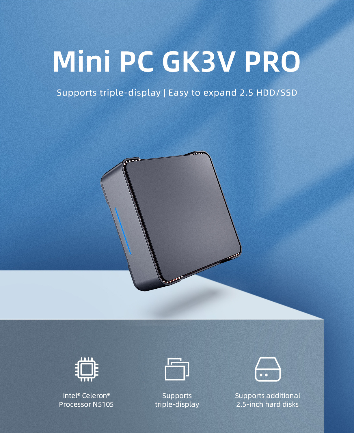 GK3V Pro mini pc Intel N5105 R - Pc Gaming Setup reseña y precio