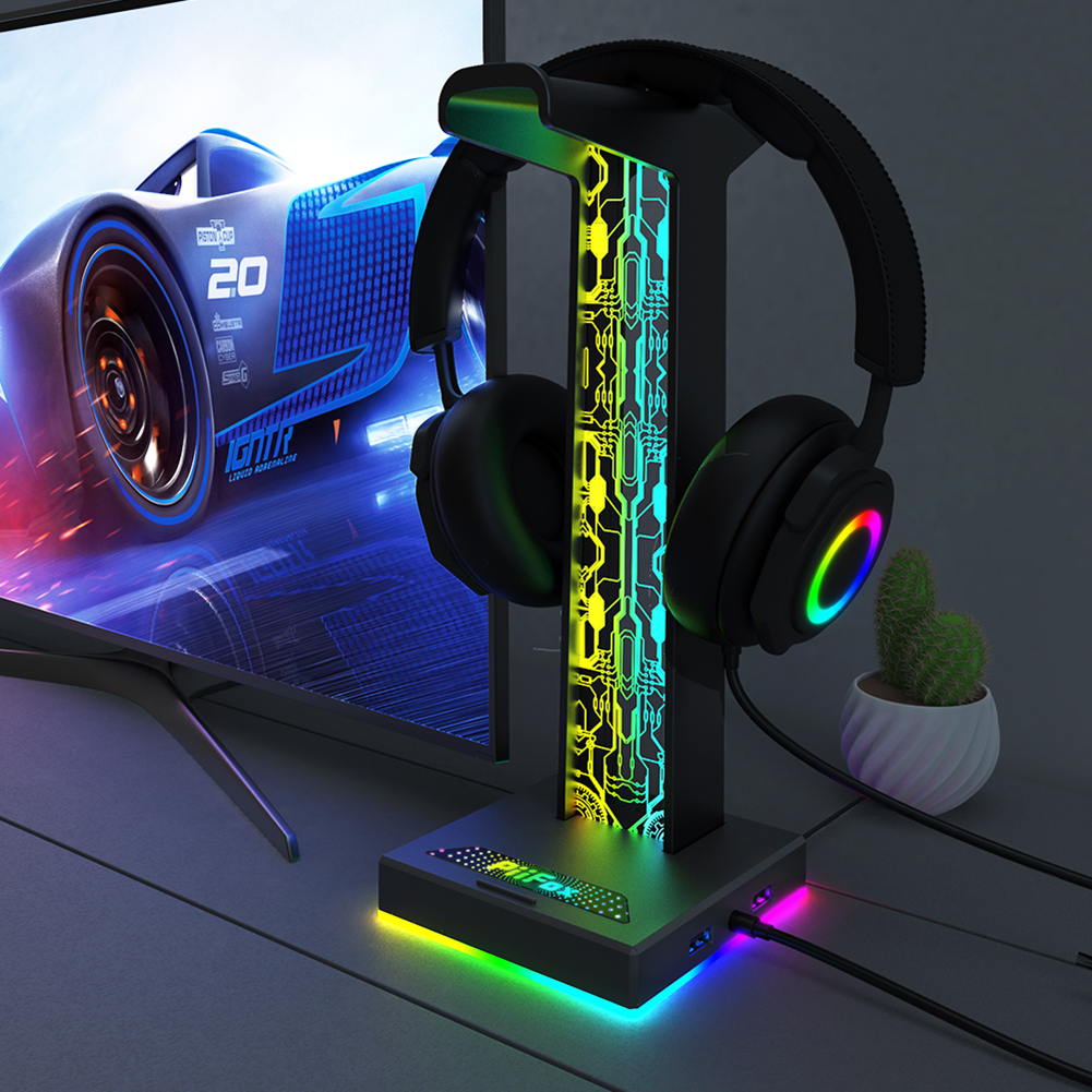 RGB Gaming Headphone Stand Dua - Pc Gaming Used reseña y precio