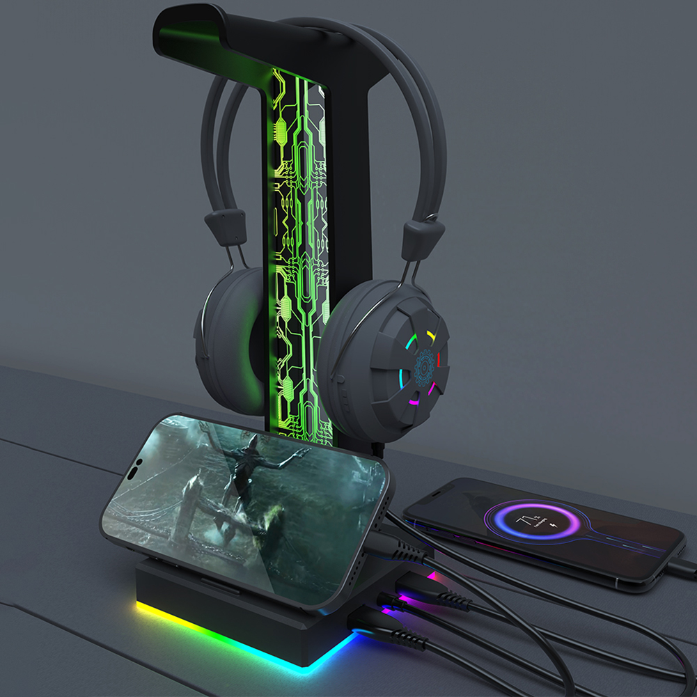 RGB Gaming Headphone Stand Dua - Pc Gaming Used reseña y precio