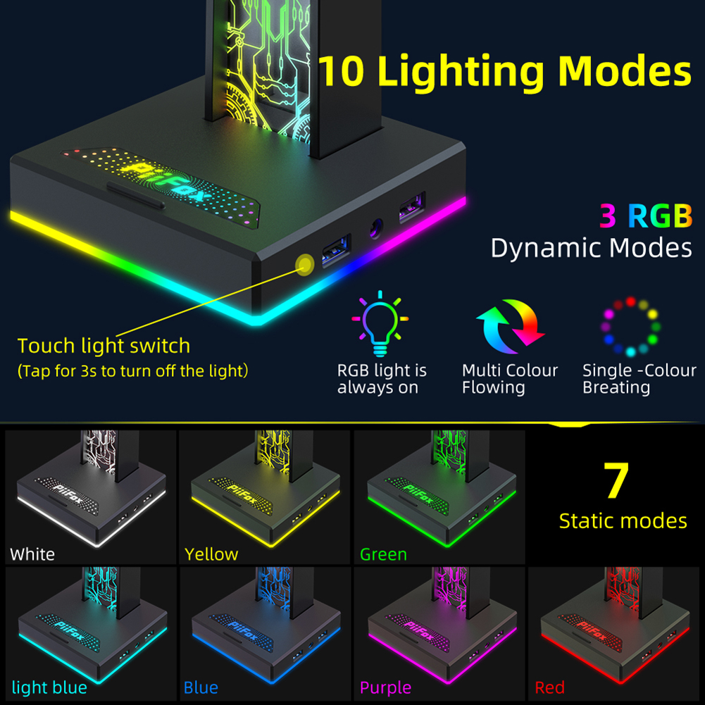 RGB Gaming Headphone Stand Dua - Pc Gaming Used reseña y precio