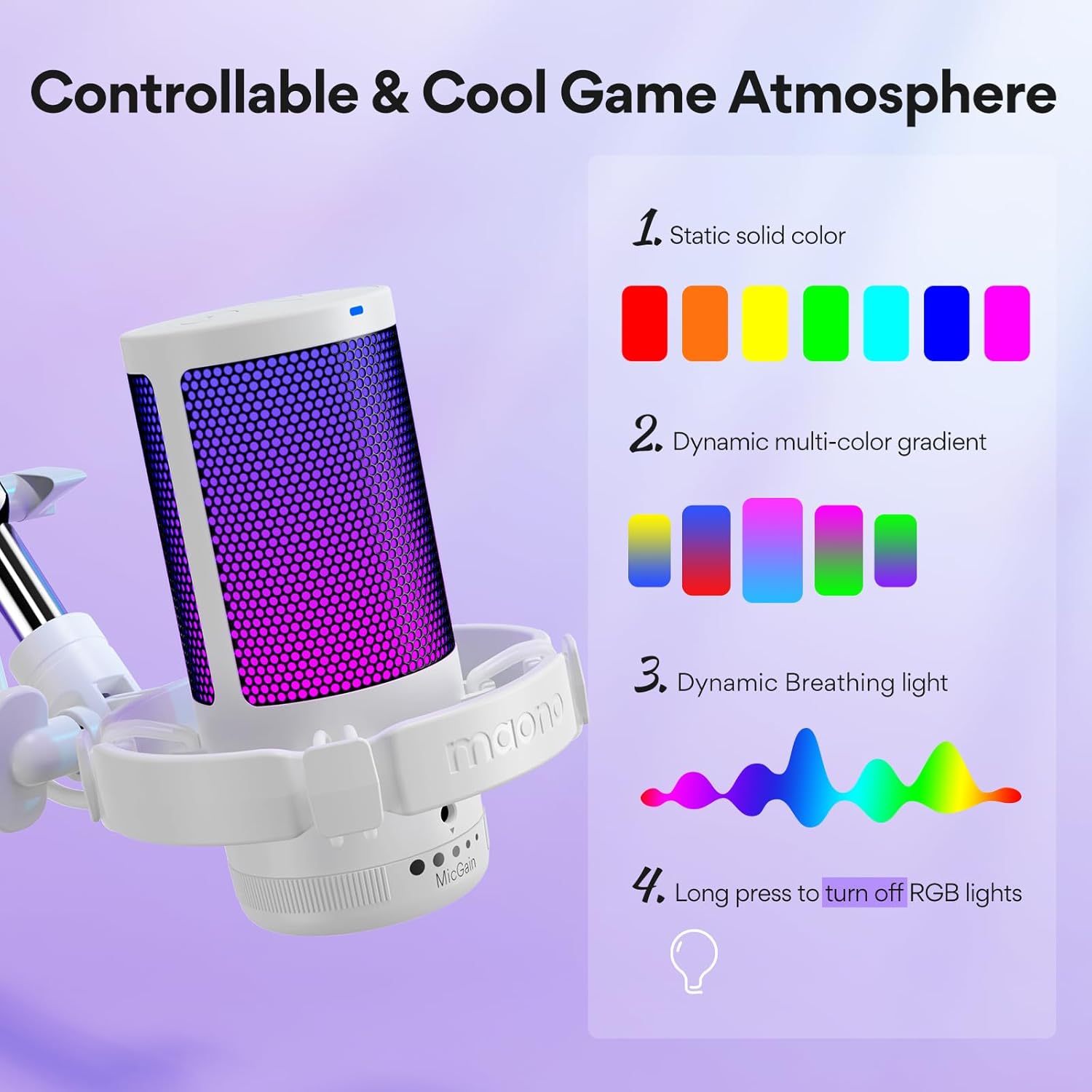 USB Gaming Microphone With Noi - Pc Gaming Discord reseña y precio